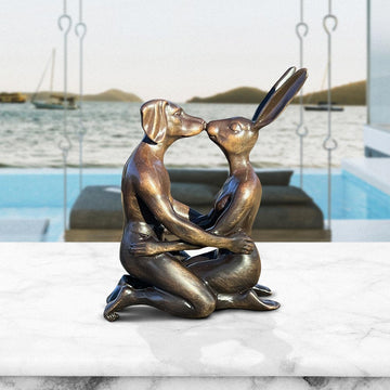 The kiss that made the world stand still (Bronze Sculpture, Pocket Size)