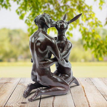 They kissed each other and couldn't stop (Bronze Sculpture)