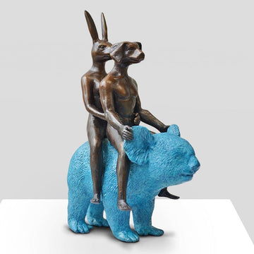 They Loved Koalas (Bronze Sculpture, Miniature Collection)