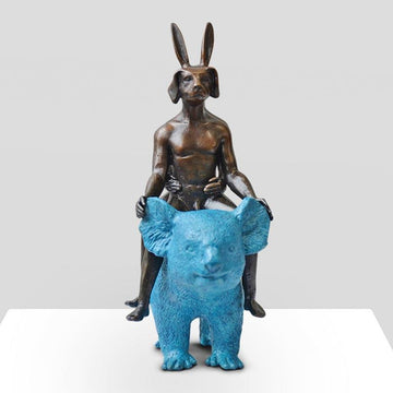 They Loved Koalas (Bronze Sculpture, Miniature Collection)