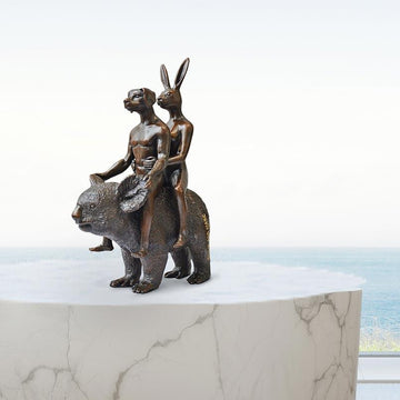 They Loved Koalas (Bronze Sculpture, Miniature Collection)