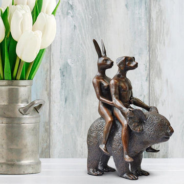 They Loved Koalas (Bronze Sculpture, Miniature Collection)