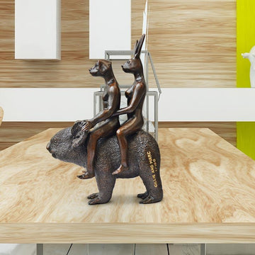 They Loved Koalas (Bronze Sculpture, Miniature Collection)