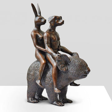 They Loved Koalas (Bronze Sculpture, Miniature Collection)