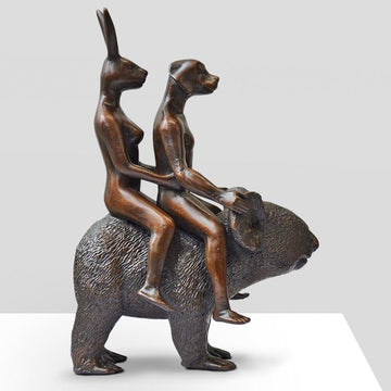They Loved Koalas (Bronze Sculpture, Miniature Collection)