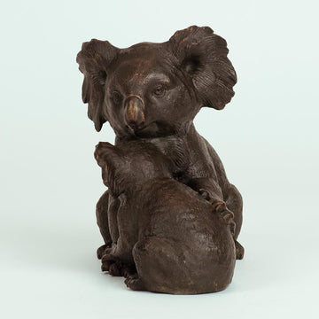 The embrace of love (Koala mum and baby) (Bronze Sculpture)