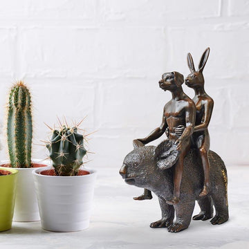 They Loved Koalas (Bronze Sculpture, Miniature Collection)