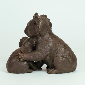 The embrace of love (Koala mum and baby) (Bronze Sculpture)