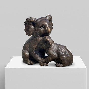 The embrace of love (Koala mum and baby) (Bronze Sculpture)