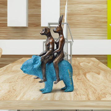 They Loved Koalas (Bronze Sculpture, Miniature Collection)