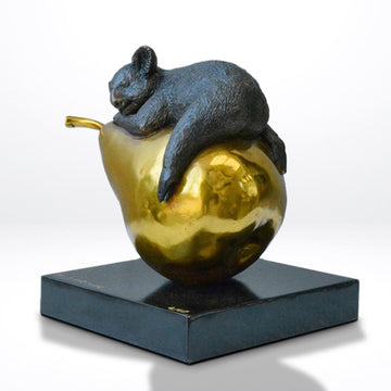 Koalas Will Pear for Life (Bronze Sculpture, Miniature)