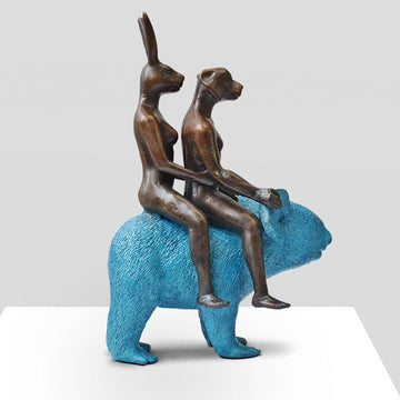 They Loved Koalas (Bronze Sculpture, Miniature Collection)