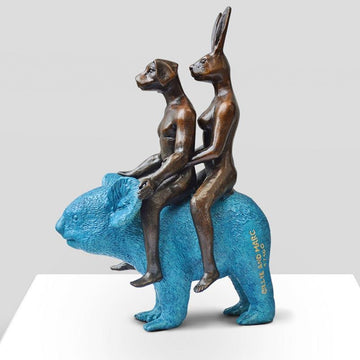 They Loved Koalas (Bronze Sculpture, Miniature Collection)