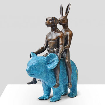 They Loved Koalas (Bronze Sculpture, Miniature Collection)