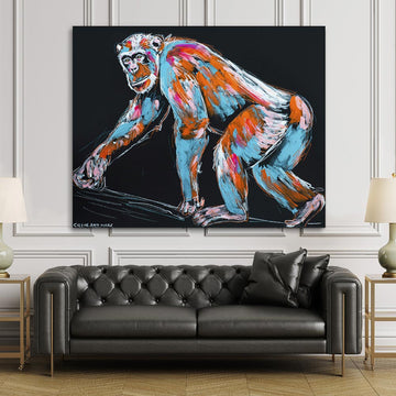 Koko the Chimp Enjoyed a Morning Stroll (Original Painting)