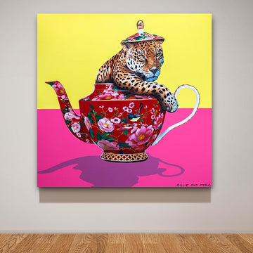 My favourite leopard in a teapot (Original Painting)