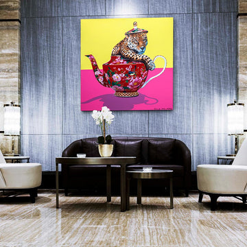 My favourite leopard in a teapot (Original Painting)