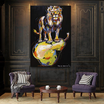 The lion loved the world (Original Painting)