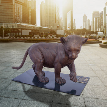 Wild Baby Lion (Bronze Sculpture)