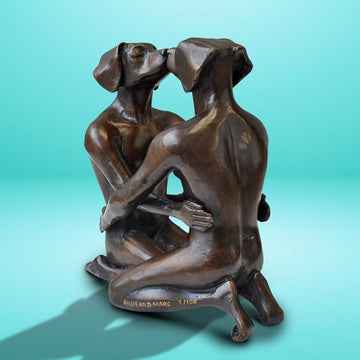 He Fell in Love with Him Again and Again (Bronze Sculpture, Miniature Collection)