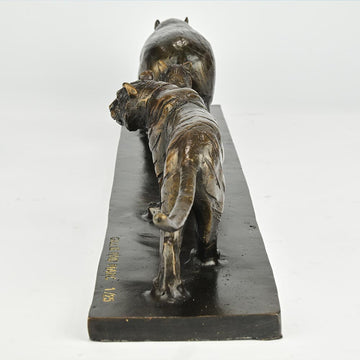 Love The Black Rhino, The Arctic Fox and The Bengal Tiger (Bronze Sculpture)