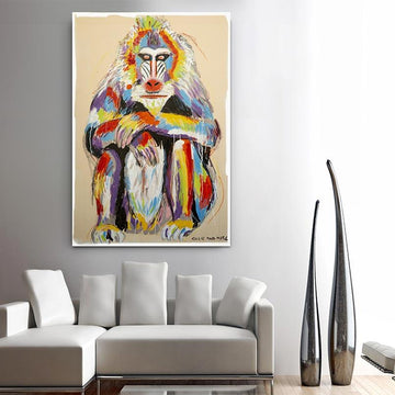 The Mandrill Was Ready for Everything (Original Painting)