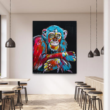 Max, the Chimp Had Something He Wanted to Tell You (Original Painting)
