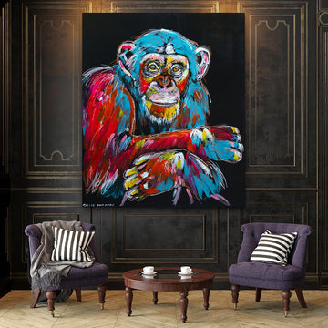 Max, the Chimp Had Something He Wanted to Tell You (Original Painting)