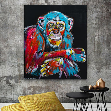 Max, the Chimp Had Something He Wanted to Tell You (Original Painting)