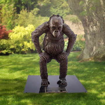 Wild Baby Sumatran Orangutan (Bronze Sculpture)