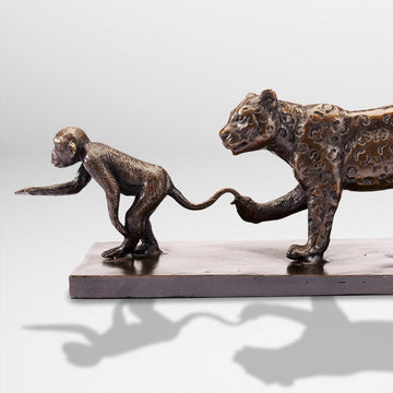 Love the Brown Spider Monkey, the Jaguar and the Giant Galapagos Tortoise (Bronze Sculpture)
