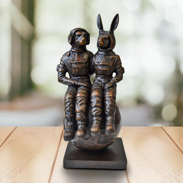 The Moon Lovers (Bronze Sculpture, Miniature Collection)