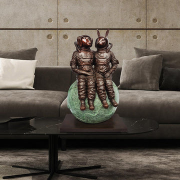 They Loved Each Other to the Moon and Back (Bronze Sculpture)