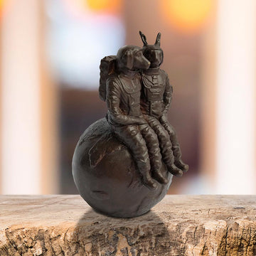 They Were the Moon Lovers (Bronze Sculpture, Pocket Size)