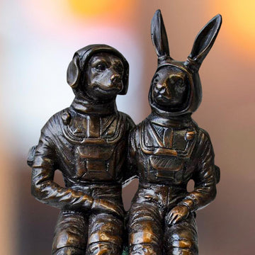 The Moon Lovers (Bronze Sculpture, Miniature Collection)