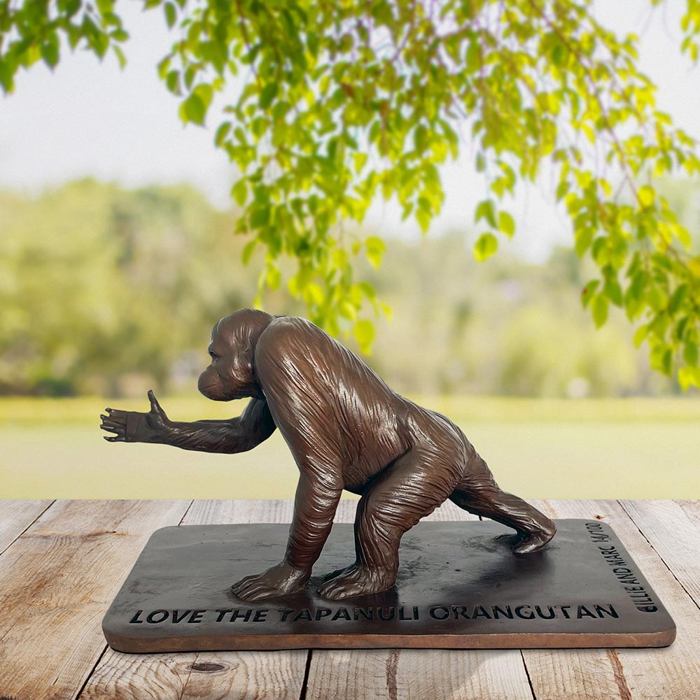 Love the Tapanuli Orangutan (Bronze Sculpture) – Gillie and Love the Tapanuli Orangutan (Bronze Sculpture) – Gillie and
