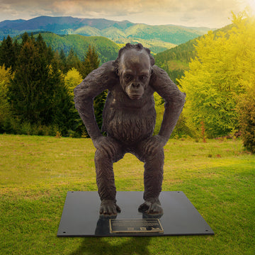 Wild Baby Sumatran Orangutan (Bronze Sculpture)