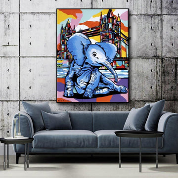 The orphan was looking for a family in London (Original Painting)