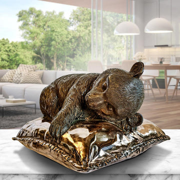 Sleeping Beauty Panda (Bronze Sculpture)