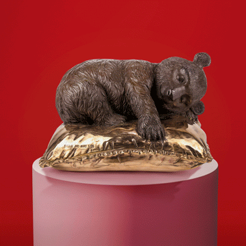 Sleeping Beauty Panda (Bronze Sculpture)