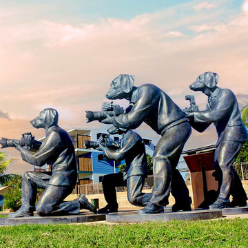 Paparazzi Pack (Bronze Sculpture)