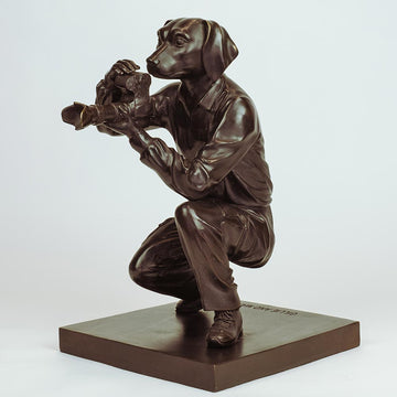 He Was a Paparazzi Boy (Bronze Sculpture)