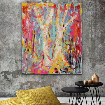 Paper Bark Trees Looking Beautiful on a Glorious Summer's Day (Original Painting)