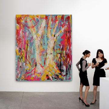 Paper Bark Trees Looking Beautiful on a Glorious Summer's Day (Original Painting)