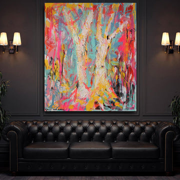 Paper Bark Trees Looking Beautiful on a Glorious Summer's Day (Original Painting)