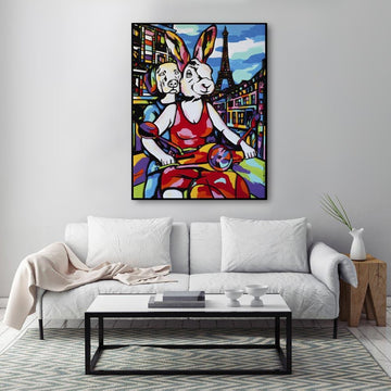 He knew a holiday in Paris would be heaven (Original Painting)