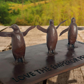 Love the Emperor Penguins (Bronze Sculpture)