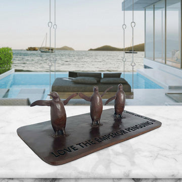 Love the Emperor Penguins (Bronze Sculpture)