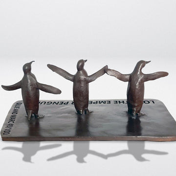 Love the Emperor Penguins (Bronze Sculpture)