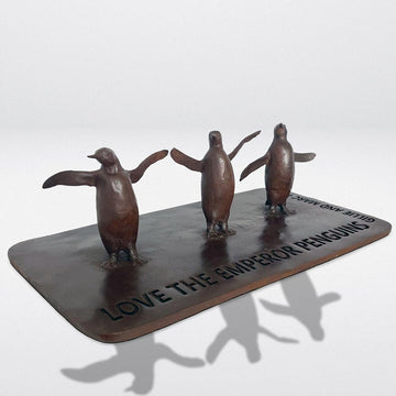 Love the Emperor Penguins (Bronze Sculpture)